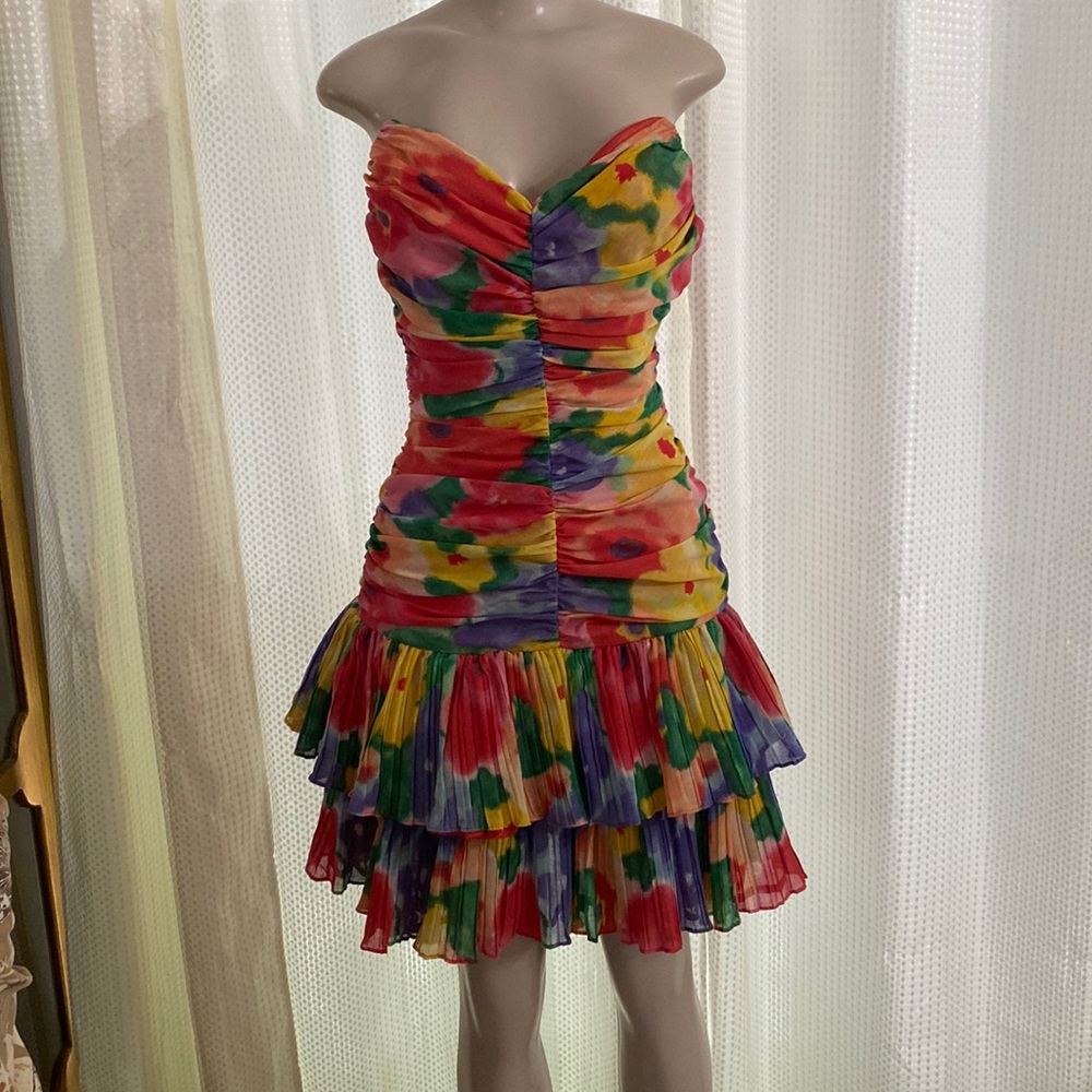 Vintage colorful cocktail dress